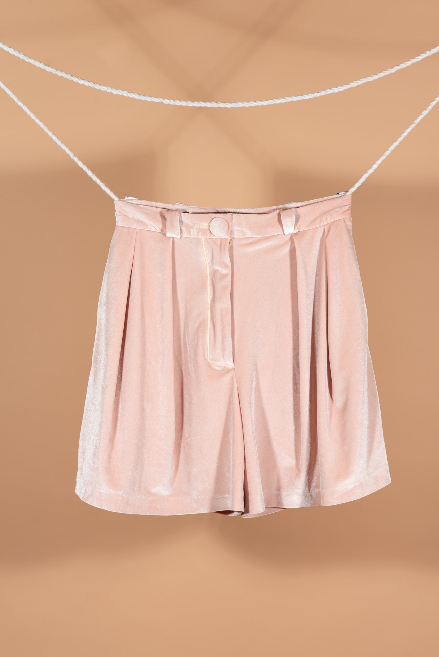 Velour Shorts (Blush)